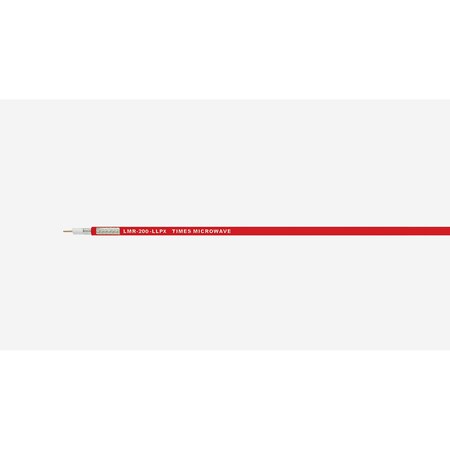 Times Microwave Systems 0.040" SOL BC PTFE AL TAPE+TNC, FOIL SHD FRPVC JKT RED, 50 OHM CMP/FT6 LMR-200-LLPX